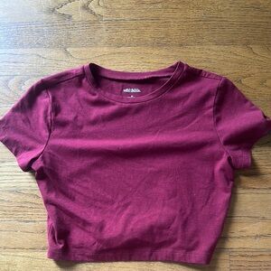 WILD FABLE Women's Burgundy Crop Top